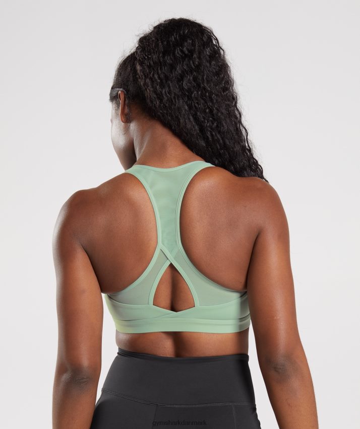 Kvinder Gymshark crossover sports bh N4ZDDN162 ørkensalvie grøn