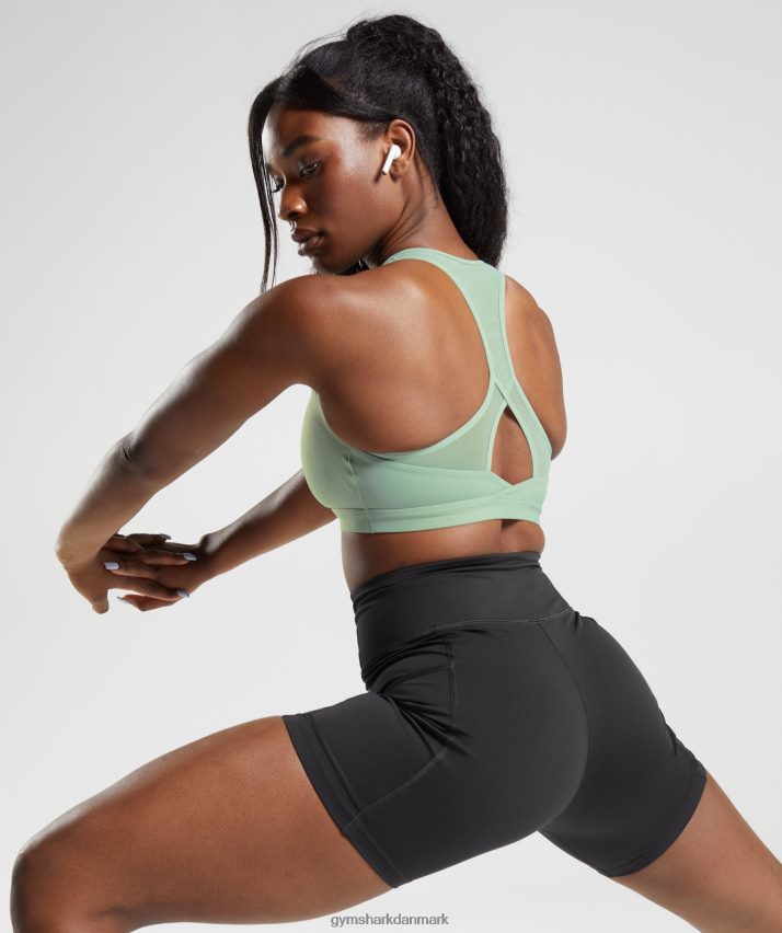 Kvinder Gymshark crossover sports bh N4ZDDN162 ørkensalvie grøn