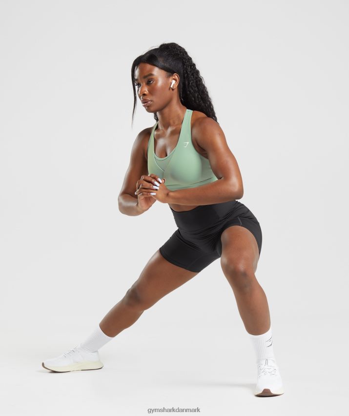 Kvinder Gymshark crossover sports bh N4ZDDN162 ørkensalvie grøn