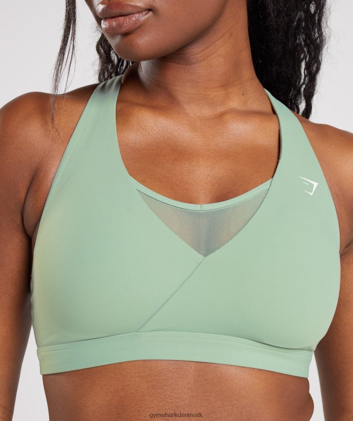 Kvinder Gymshark crossover sports bh N4ZDDN162 ørkensalvie grøn
