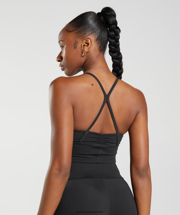Kvinder Gymshark elevate longline sports-bh N4ZDDN137 sort