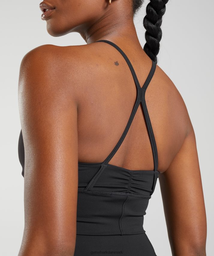 Kvinder Gymshark elevate longline sports-bh N4ZDDN137 sort