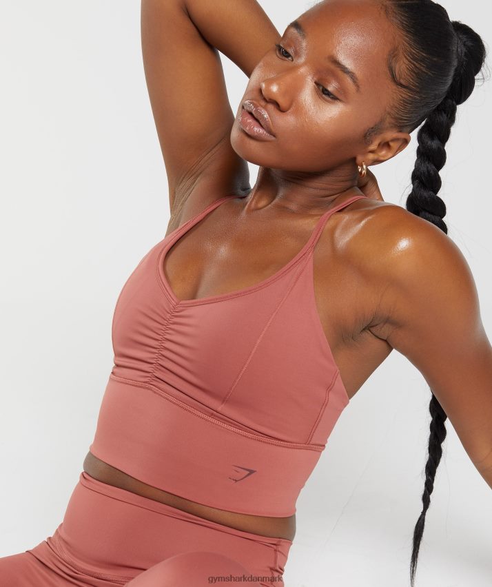 Kvinder Gymshark elevate longline sports-bh N4ZDDN169 rosenbrun