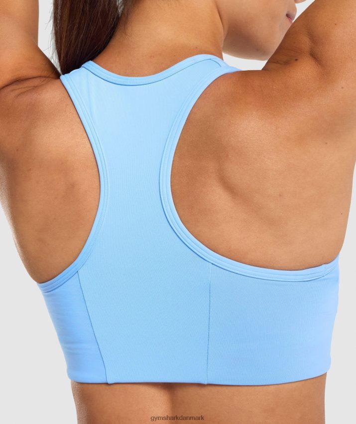 Kvinder Gymshark essentiel racer-ryg sports-bh N4ZDDN232 lyseblå