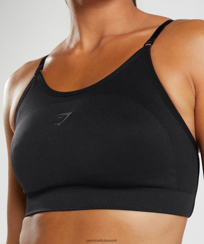 Kvinder Gymshark flex sports-bh med stropper N4ZDDN196 sort