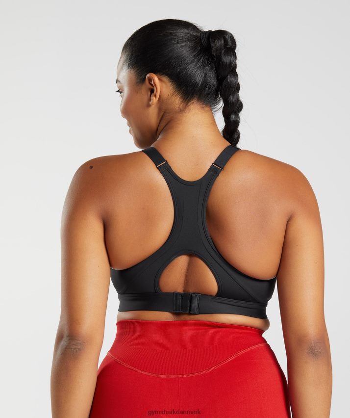 Kvinder Gymshark høj hals høj støtte sports bh N4ZDDN184 sort
