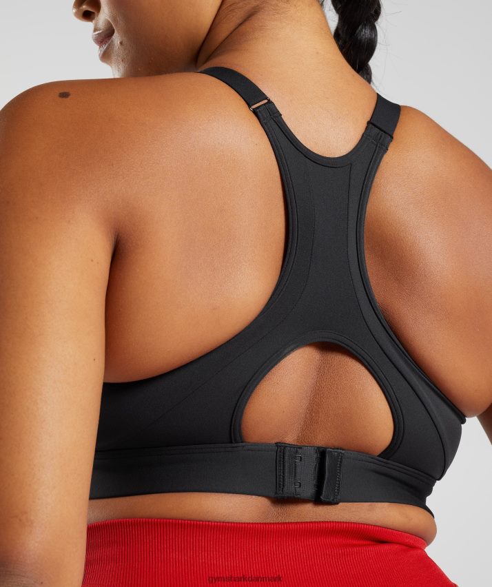 Kvinder Gymshark høj hals høj støtte sports bh N4ZDDN184 sort