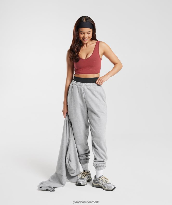 Kvinder Gymshark hviledag sømløs bralette N4ZDDN171 granatæble rød