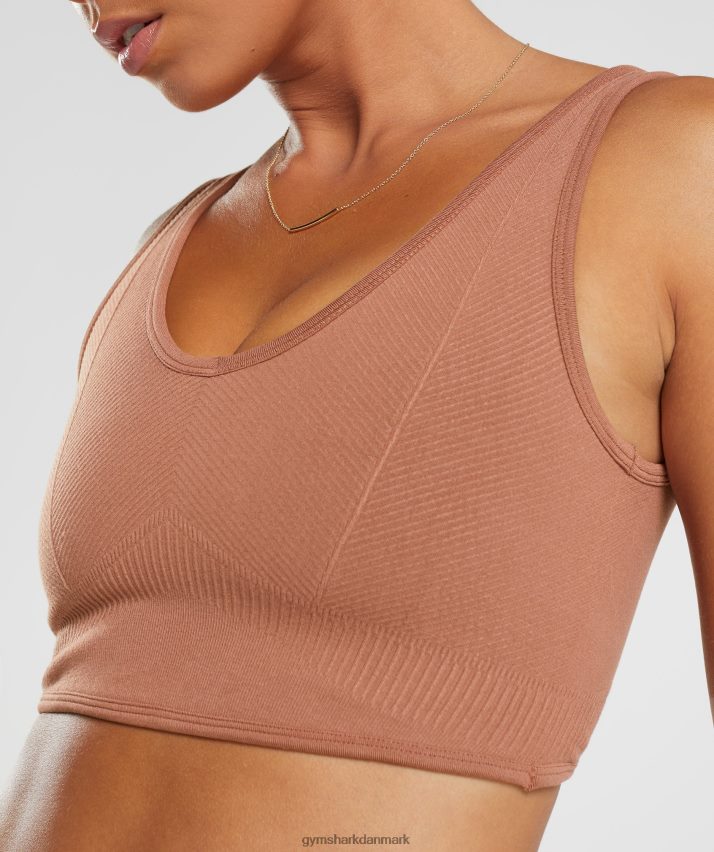 Kvinder Gymshark hviledag sømløs bralette N4ZDDN175 kaffe brun