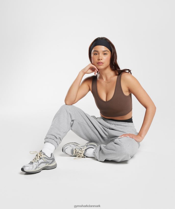 Kvinder Gymshark hviledag sømløs bralette N4ZDDN177 eg brun
