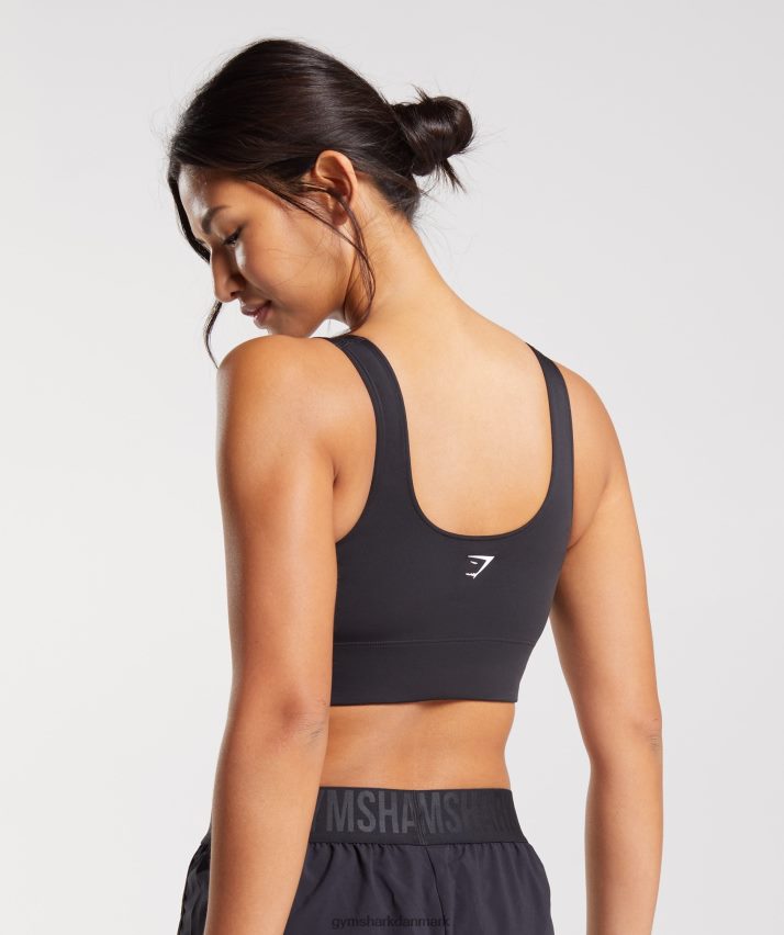 Kvinder Gymshark langline sports-bh N4ZDDN119 sort