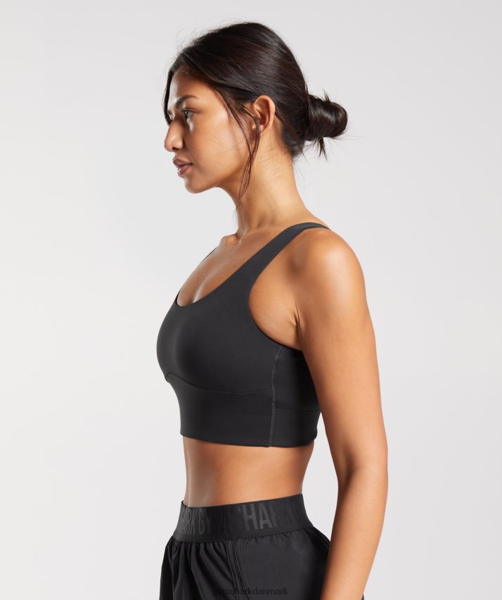 Kvinder Gymshark langline sports-bh N4ZDDN119 sort