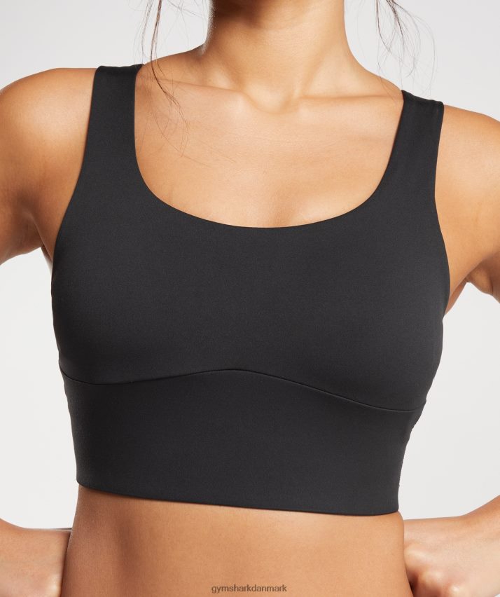 Kvinder Gymshark langline sports-bh N4ZDDN119 sort
