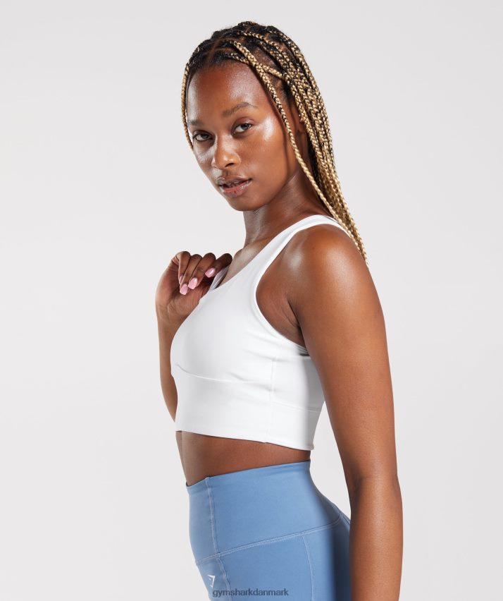 Kvinder Gymshark langline sports-bh N4ZDDN128 hvid