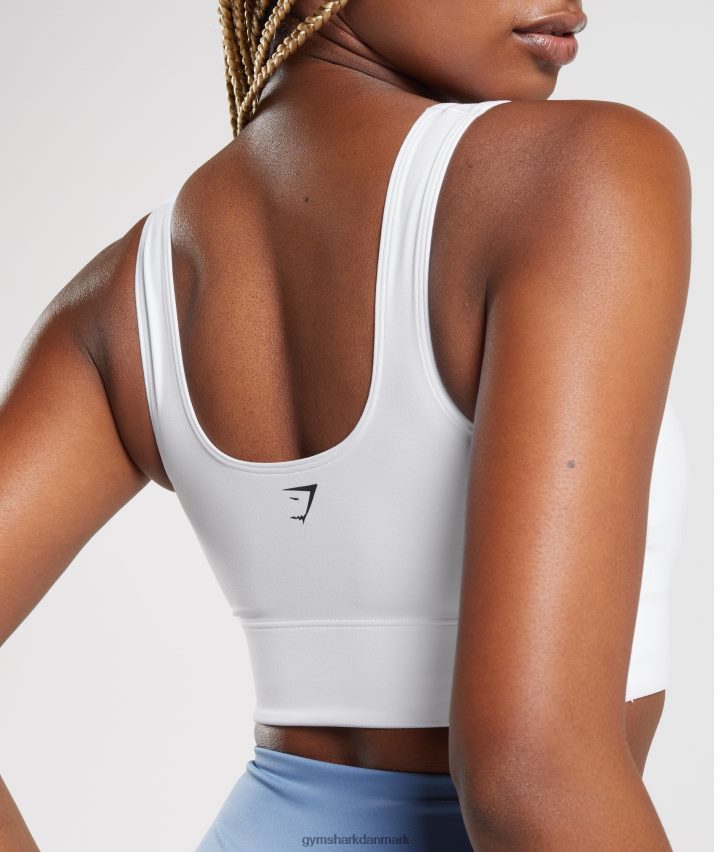 Kvinder Gymshark langline sports-bh N4ZDDN128 hvid