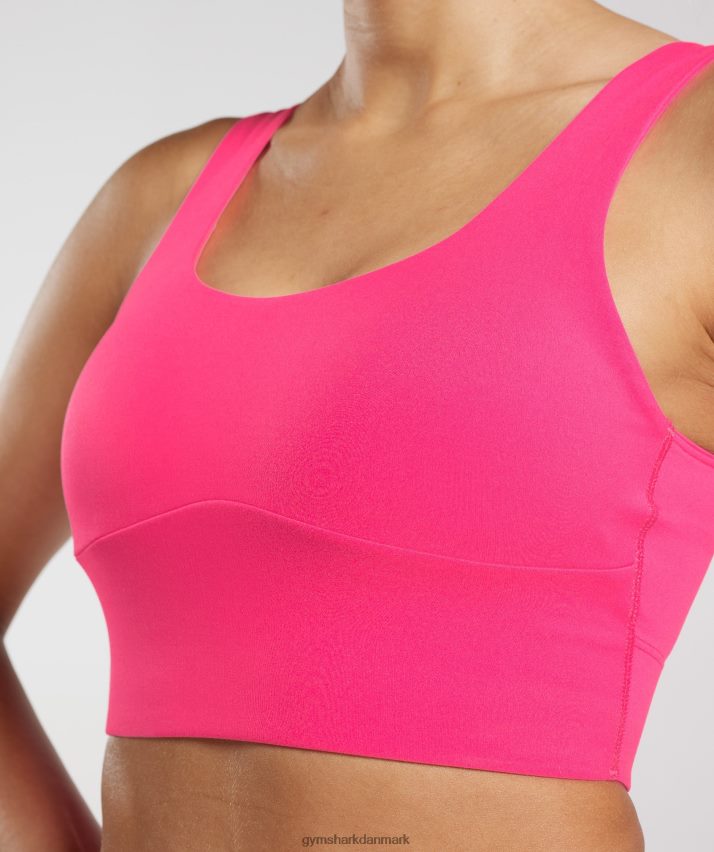 Kvinder Gymshark langline sports-bh N4ZDDN130 lys fuchsia