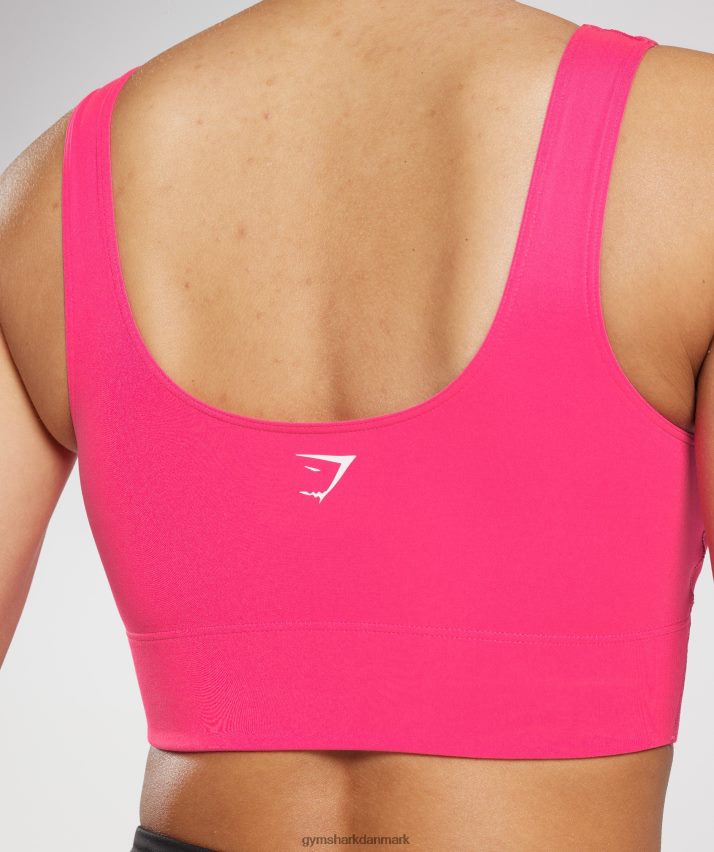Kvinder Gymshark langline sports-bh N4ZDDN130 lys fuchsia