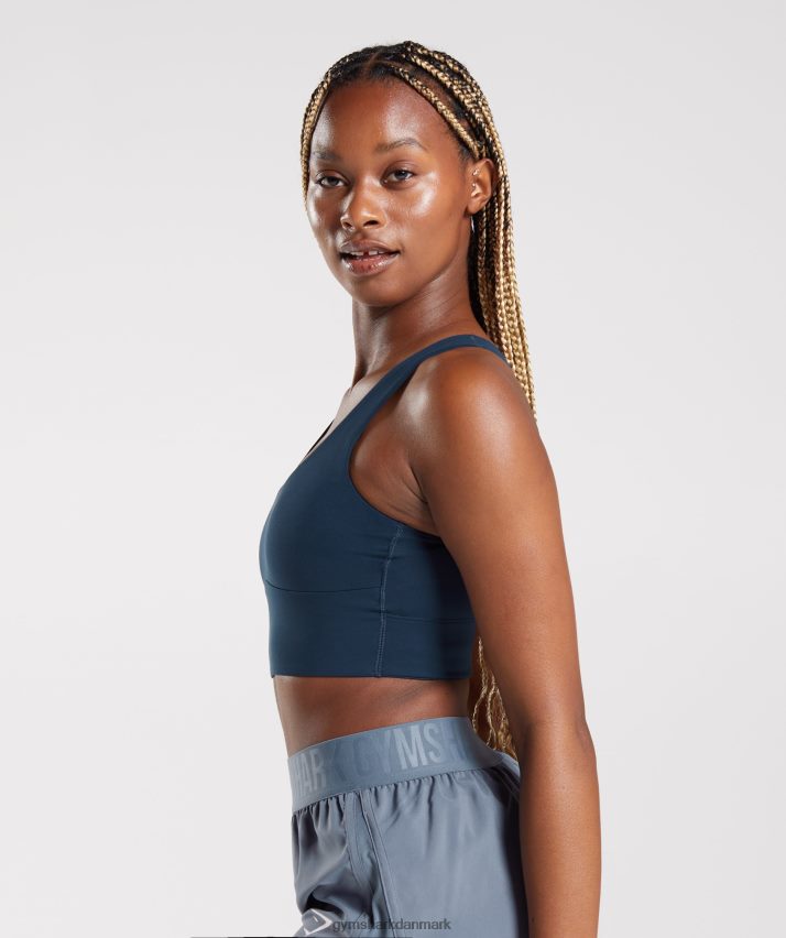 Kvinder Gymshark langline sports-bh N4ZDDN131 flåde