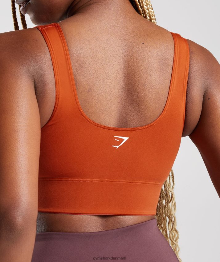 Kvinder Gymshark langline sports-bh N4ZDDN142 murstensrød