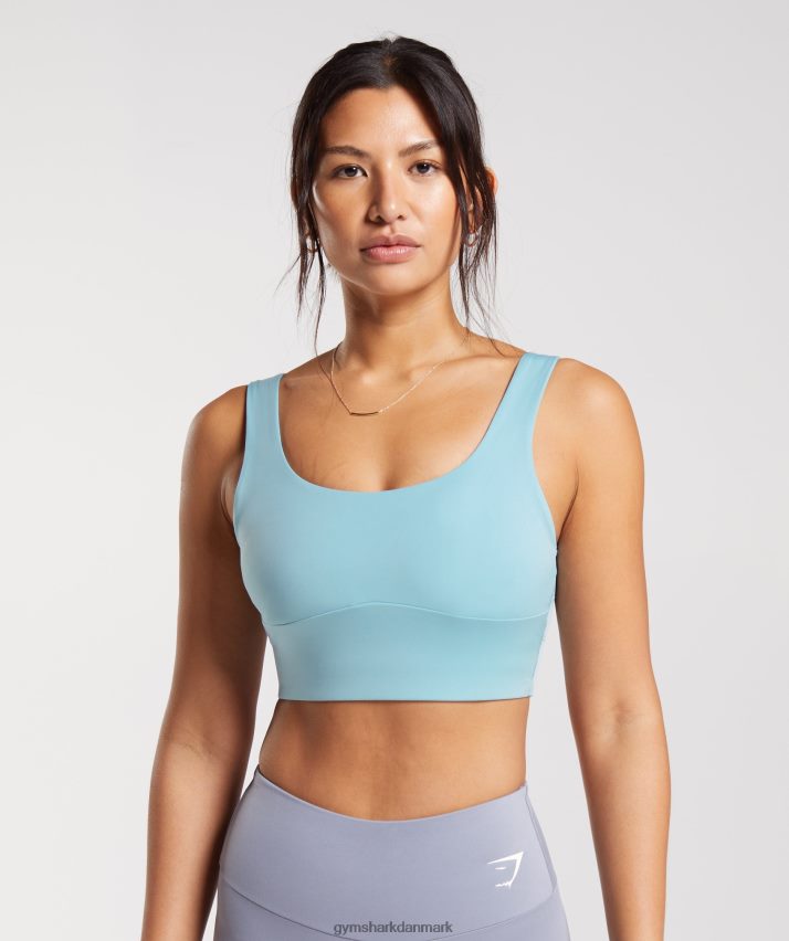 Kvinder Gymshark langline sports-bh N4ZDDN153 isbjerg blå