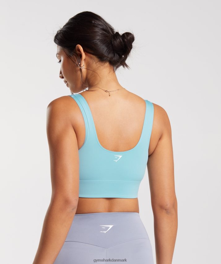 Kvinder Gymshark langline sports-bh N4ZDDN153 isbjerg blå