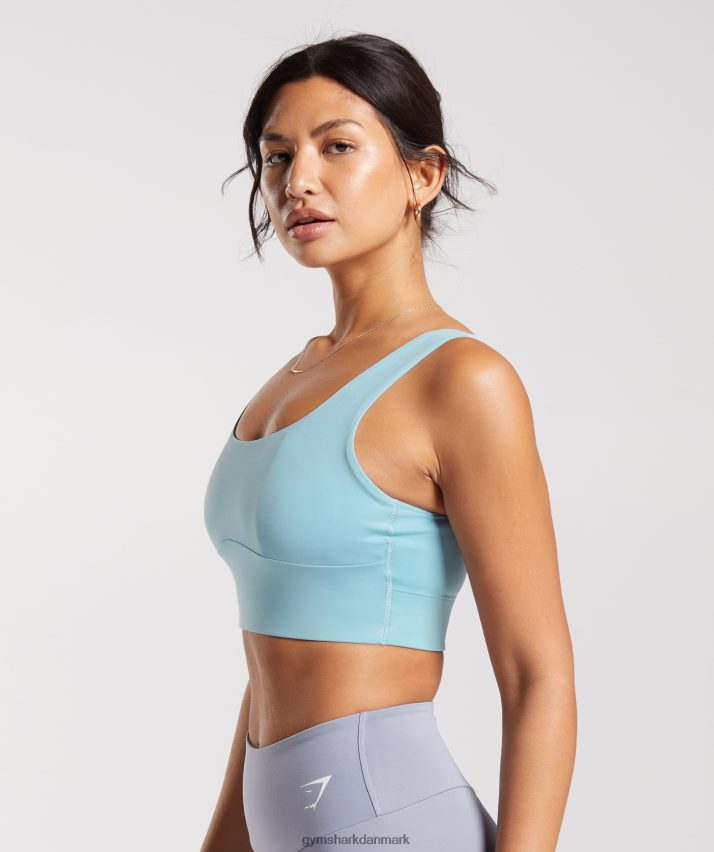 Kvinder Gymshark langline sports-bh N4ZDDN153 isbjerg blå