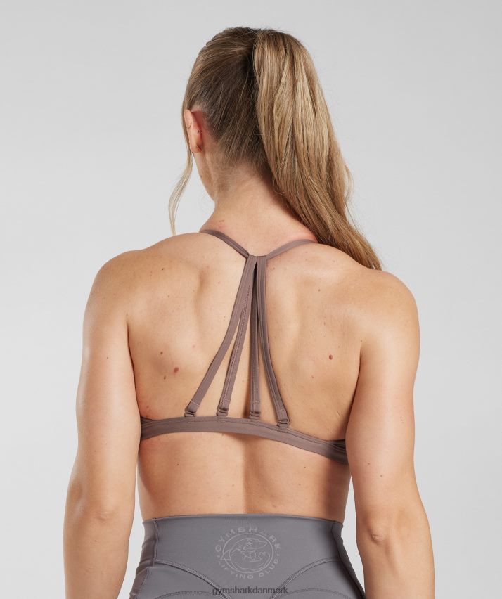 Kvinder Gymshark minimal sports bh N4ZDDN235 trøffel brun