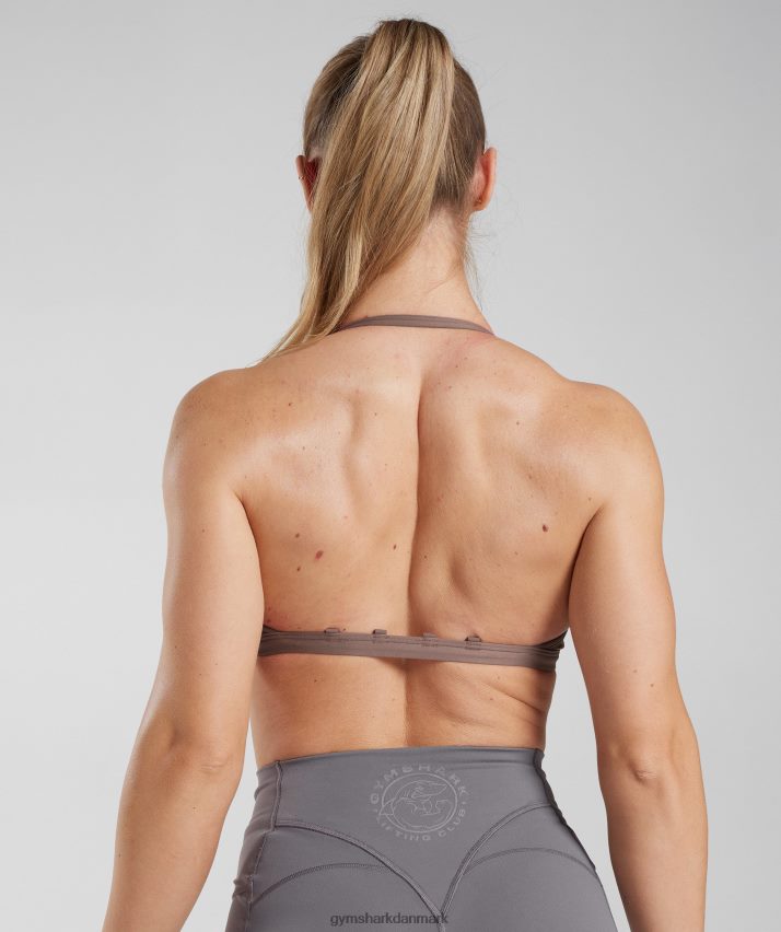 Kvinder Gymshark minimal sports bh N4ZDDN235 trøffel brun