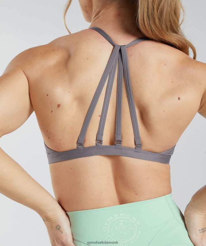 Kvinder Gymshark minimal sports bh N4ZDDN236 titanium grå