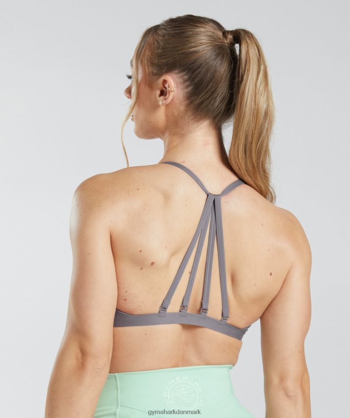 Kvinder Gymshark minimal sports bh N4ZDDN236 titanium grå