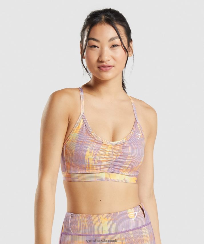 Kvinder Gymshark sports sports bh N4ZDDN234 orange print
