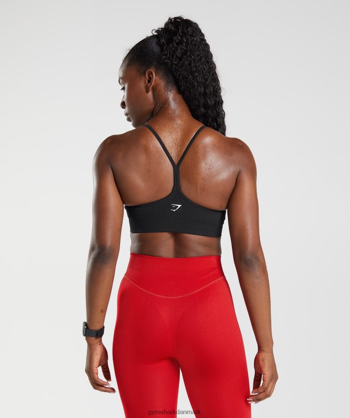 Kvinder Gymshark sved sømløs sports-bh N4ZDDN116 sort