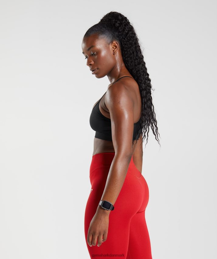 Kvinder Gymshark sved sømløs sports-bh N4ZDDN116 sort