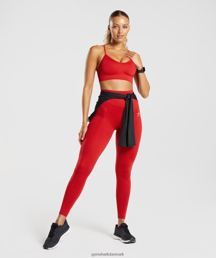 Kvinder Gymshark sved sømløs sports-bh N4ZDDN216 salsa rød