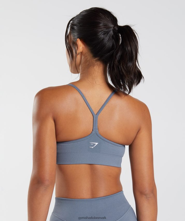 Kvinder Gymshark sved sømløs sports-bh N4ZDDN223 aften blå