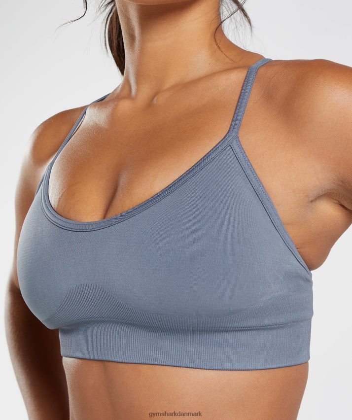 Kvinder Gymshark sved sømløs sports-bh N4ZDDN223 aften blå