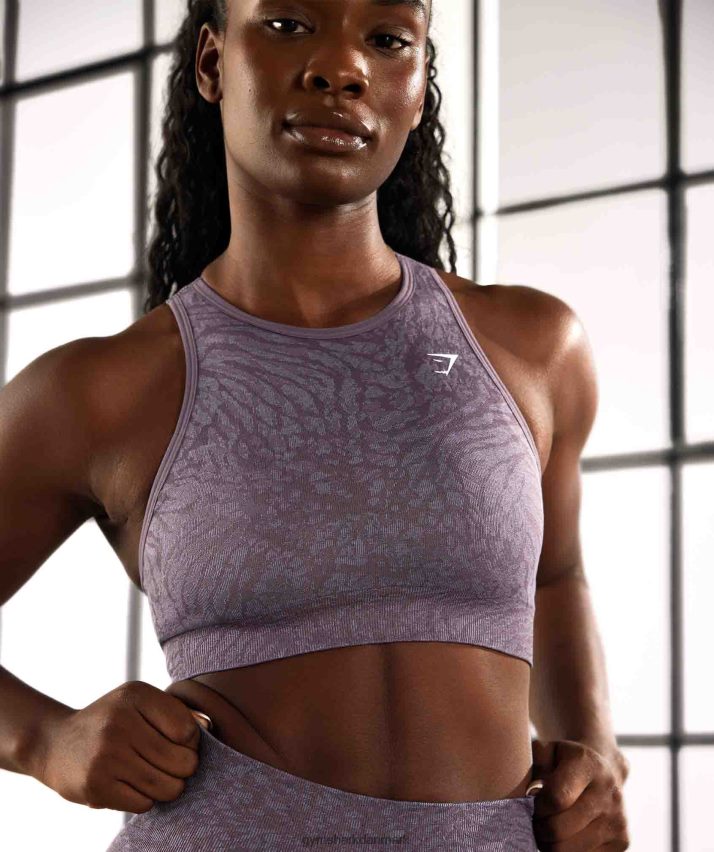Kvinder Gymshark tilpasse sømløs sports-bh til dyr N4ZDDN188 vild | moskus lilla