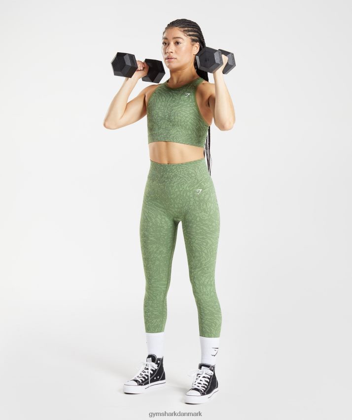 Kvinder Gymshark tilpasse sømløs sports-bh til dyr N4ZDDN203 vild | leguan grøn