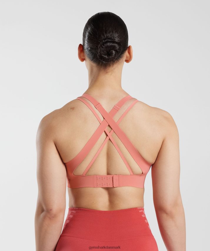 Kvinder Gymshark ubegrænset sports-bh N4ZDDN134 terracotta pink