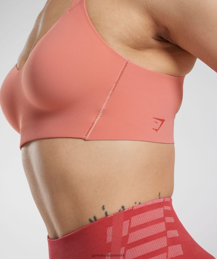 Kvinder Gymshark ubegrænset sports-bh N4ZDDN134 terracotta pink