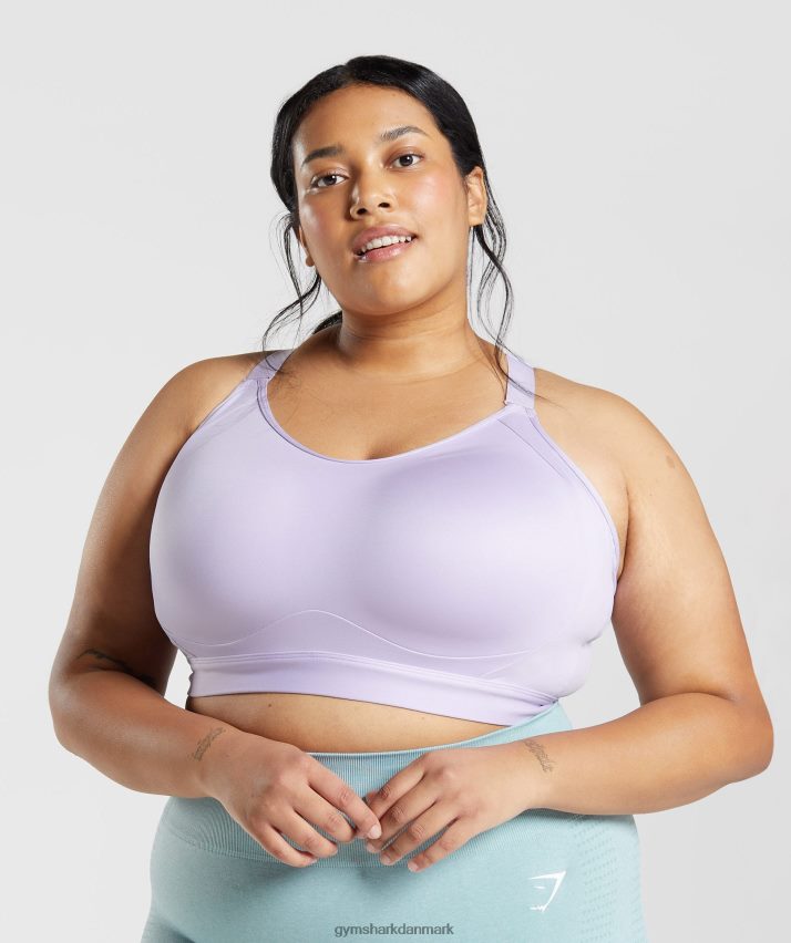 Kvinder Gymshark udskåret sports-bh med høj støtte N4ZDDN186 blød lilla