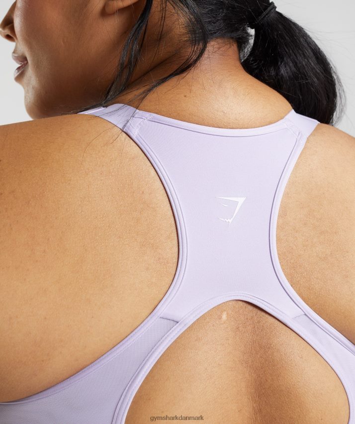 Kvinder Gymshark udskåret sports-bh med høj støtte N4ZDDN186 blød lilla