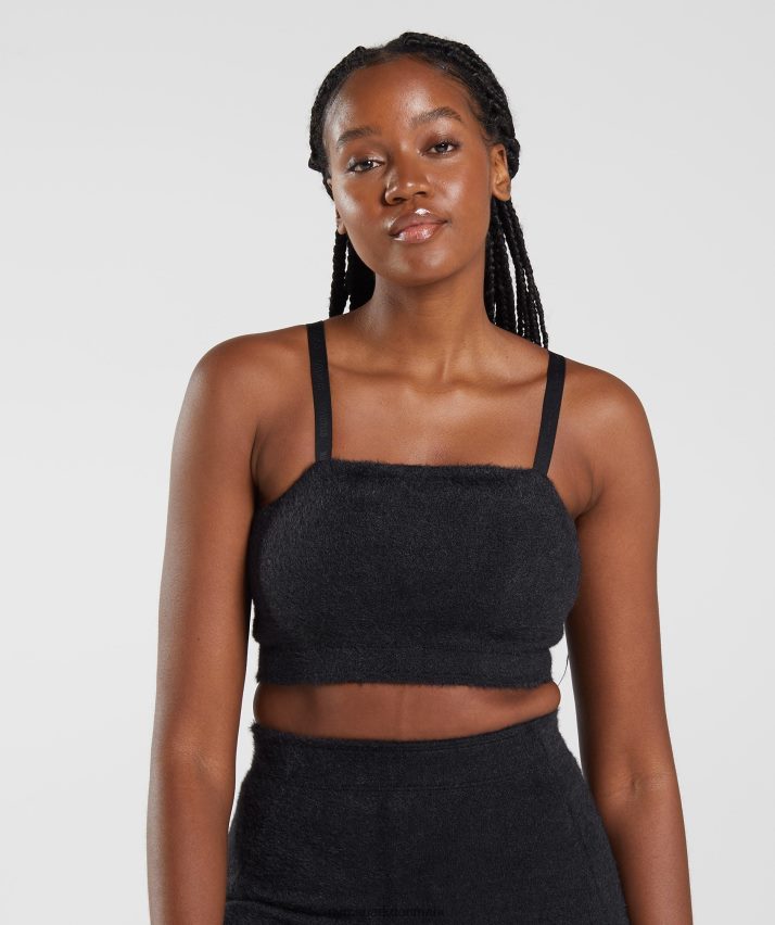 Kvinder Gymshark whitney øjenvipper strikket bandeau N4ZDDN143 sort