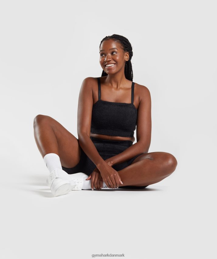 Kvinder Gymshark whitney øjenvipper strikket bandeau N4ZDDN143 sort