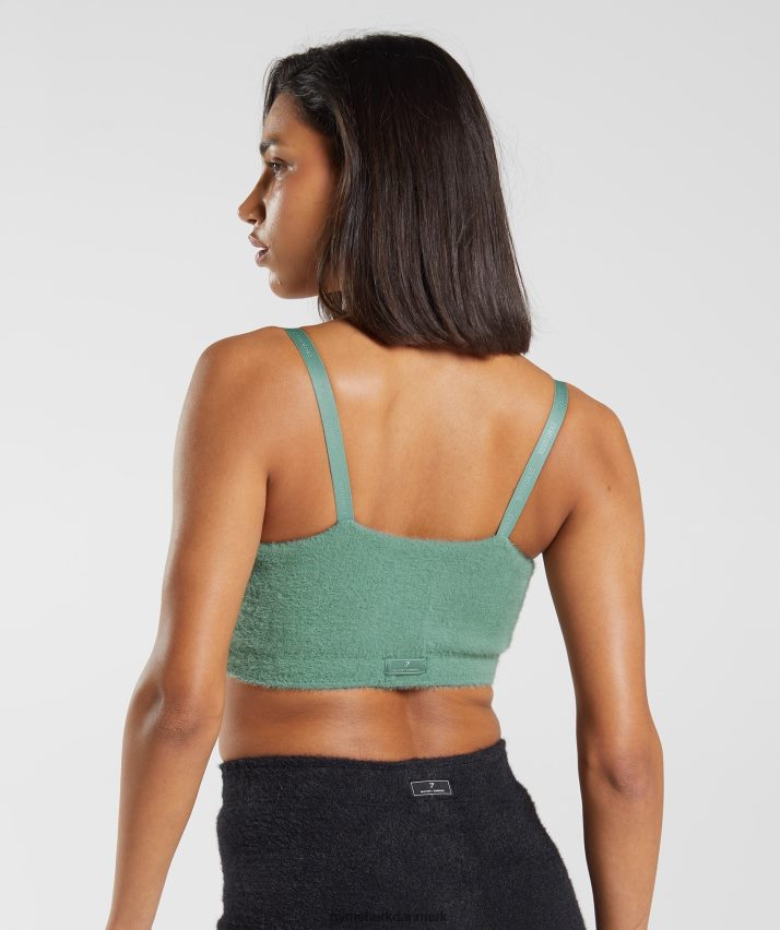Kvinder Gymshark whitney øjenvipper strikket bandeau N4ZDDN144 bladgrøn