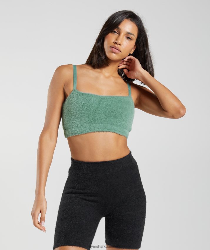 Kvinder Gymshark whitney øjenvipper strikket bandeau N4ZDDN144 bladgrøn