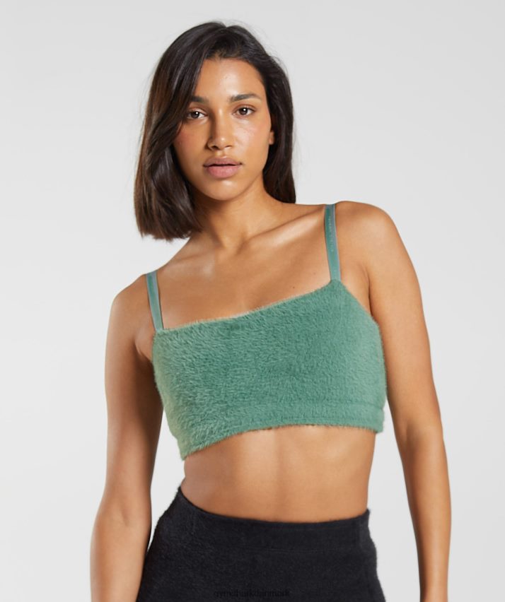 Kvinder Gymshark whitney øjenvipper strikket bandeau N4ZDDN144 bladgrøn