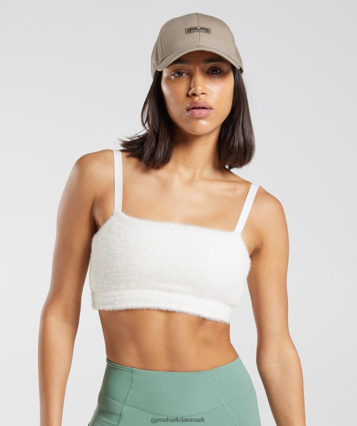 Kvinder Gymshark whitney øjenvipper strikket bandeau N4ZDDN165 ovenlys hvid