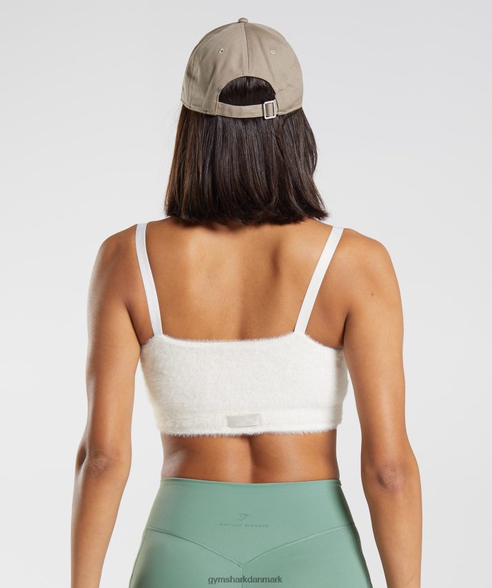 Kvinder Gymshark whitney øjenvipper strikket bandeau N4ZDDN165 ovenlys hvid