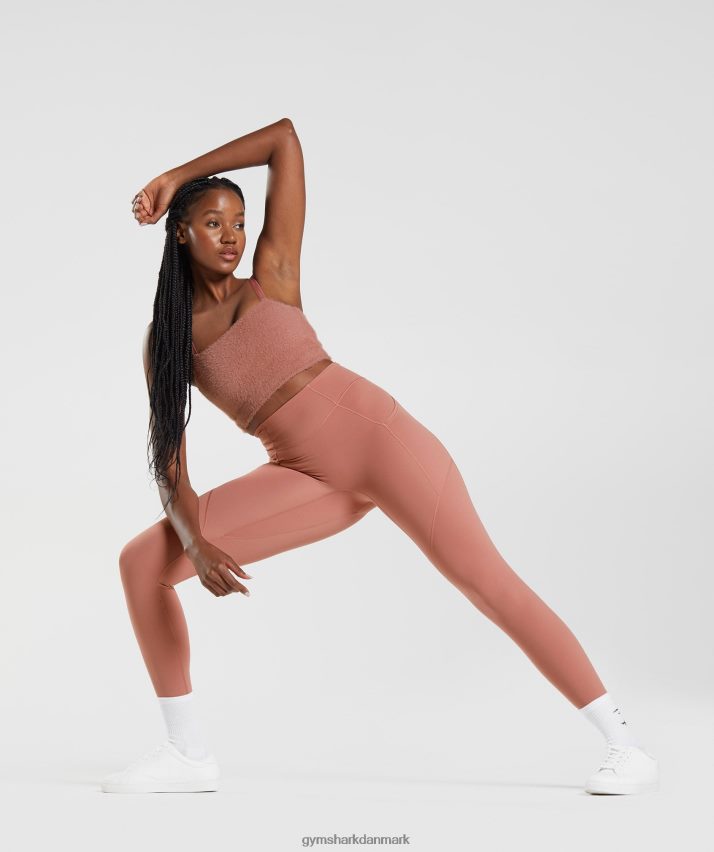 Kvinder Gymshark whitney øjenvipper strikket bandeau N4ZDDN166 canyon rød